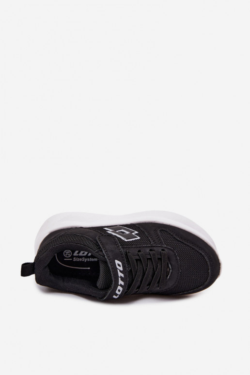 Sneakers per bambini con velcro LOTTO SOBRIO 2601570K nere