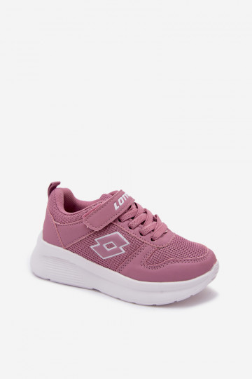 Sneakers per bambini con velcro LOTTO SOBRIO 2601570K rosa