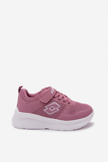 Sneakers per bambini con velcro LOTTO SOBRIO 2601570K rosa 2