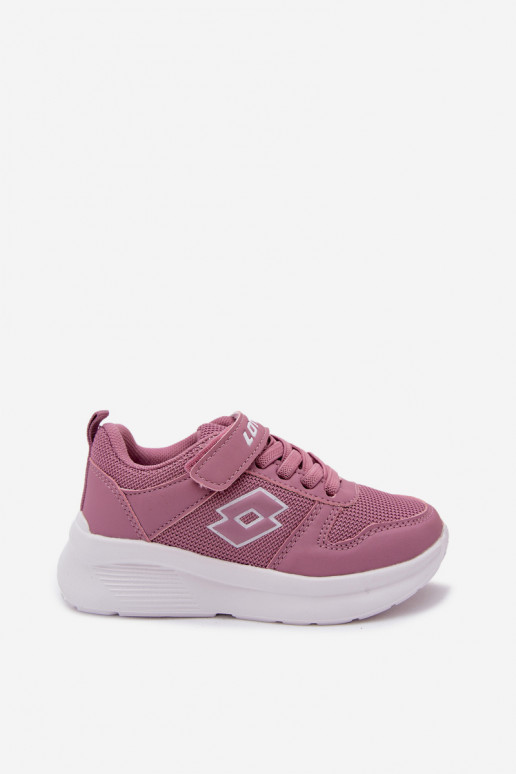 Sneakers per bambini con velcro LOTTO SOBRIO 2601570K rosa