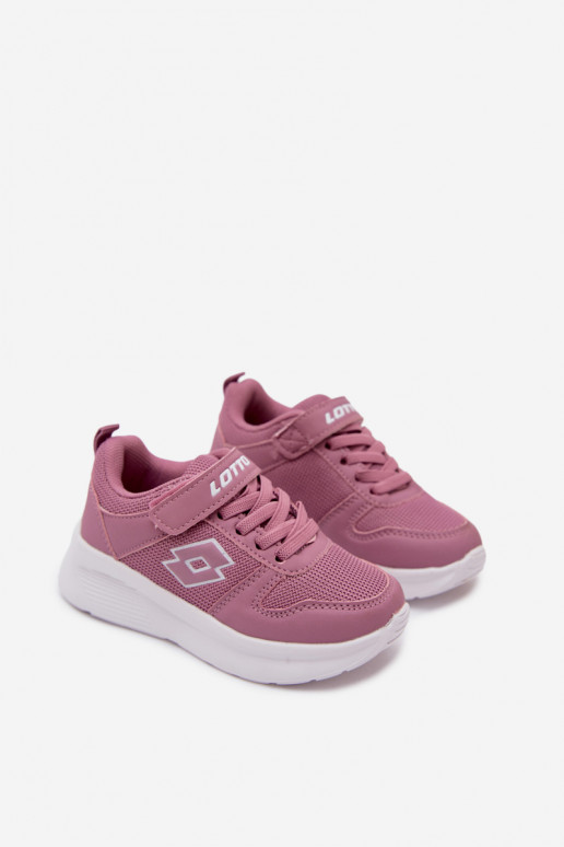 Sneakers per bambini con velcro LOTTO SOBRIO 2601570K rosa