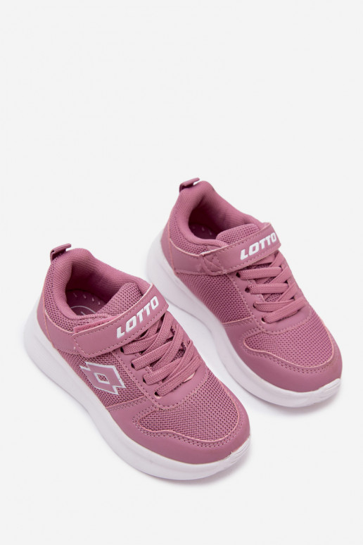 Sneakers per bambini con velcro LOTTO SOBRIO 2601570K rosa