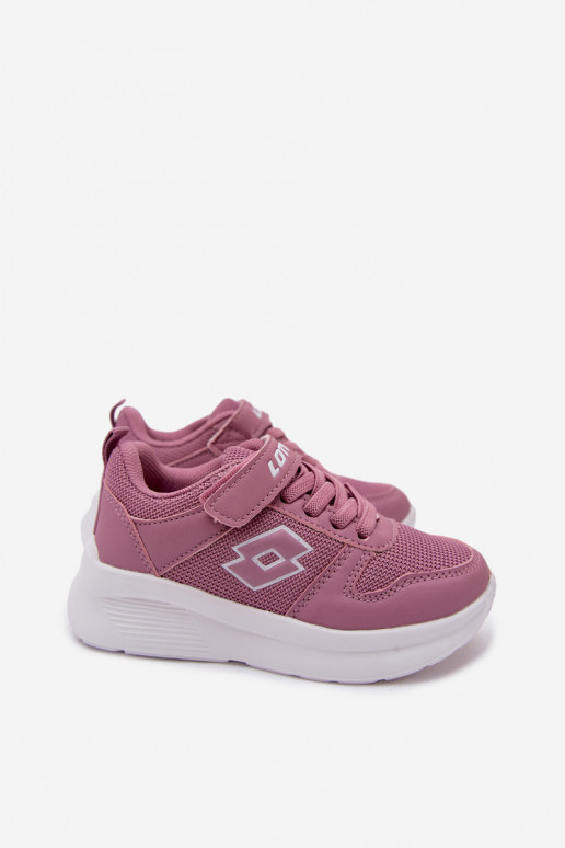 Sneakers per bambini con velcro LOTTO SOBRIO 2601570K rosa
