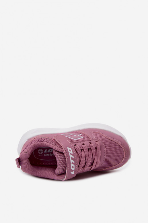 Sneakers per bambini con velcro LOTTO SOBRIO 2601570K rosa