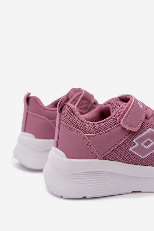 Sneakers per bambini con velcro LOTTO SOBRIO 2601570K rosa