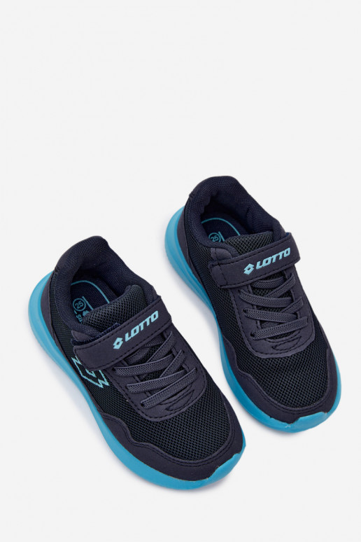Sneakers per bambini con velcro LOTTO 2600002K CONNEECT blu scuro