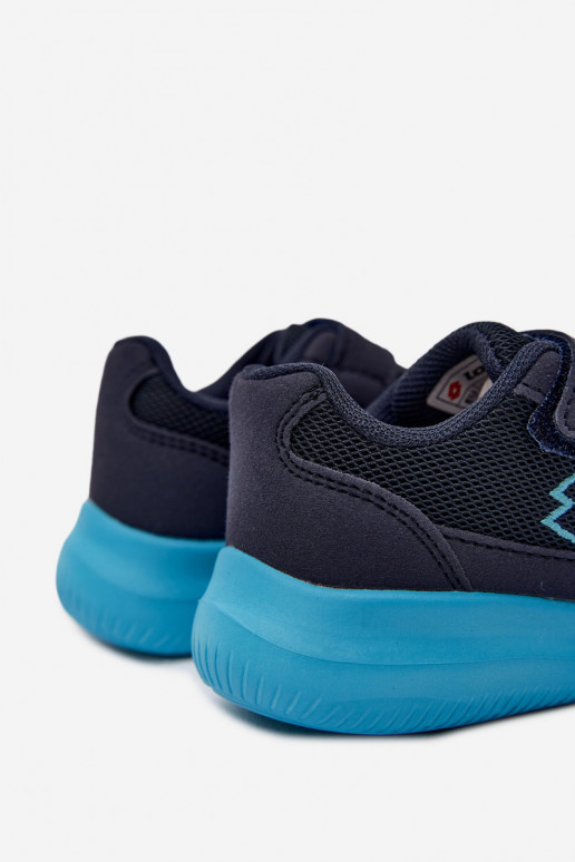 Sneakers per bambini con velcro LOTTO 2600002K CONNEECT blu scuro