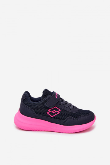 Sneakers per bambini con velcro LOTTO 2600002K CONNEECT blu-rosa 2
