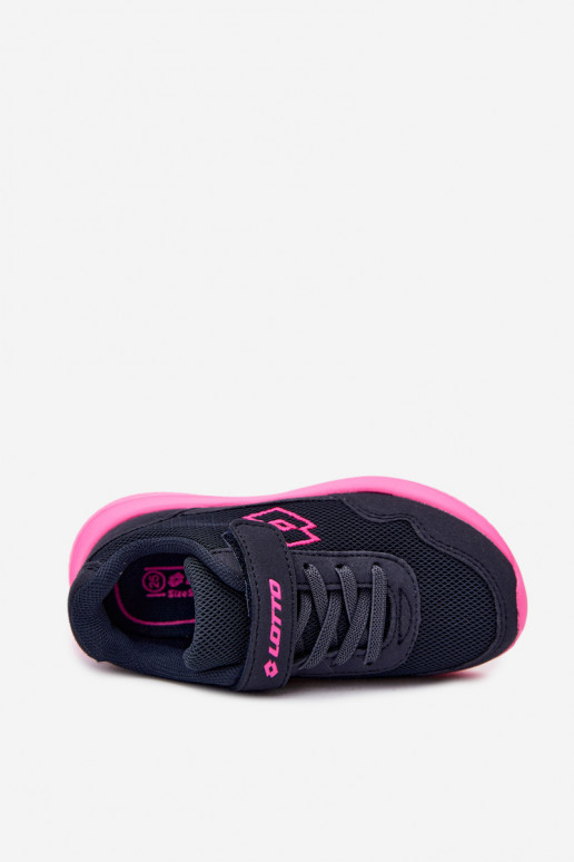 Sneakers per bambini con velcro LOTTO 2600002K CONNEECT blu-rosa