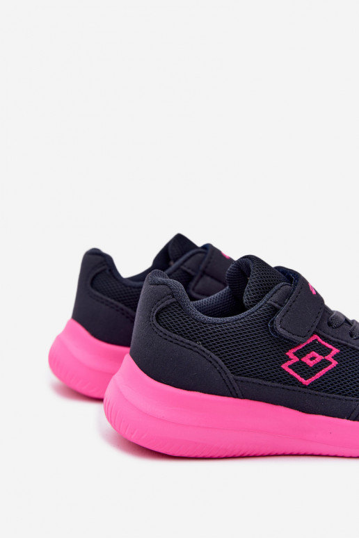Sneakers per bambini con velcro LOTTO 2600002K CONNEECT blu-rosa