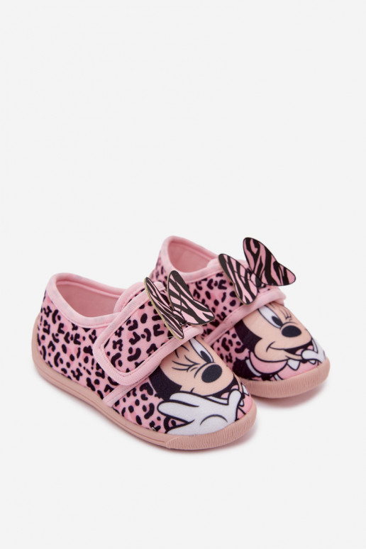 Ciabatte per bambini con velcro MINNIE MOUSE rosa