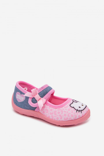 Ciabatte per bambini con velcro HELLO KITTY rosa