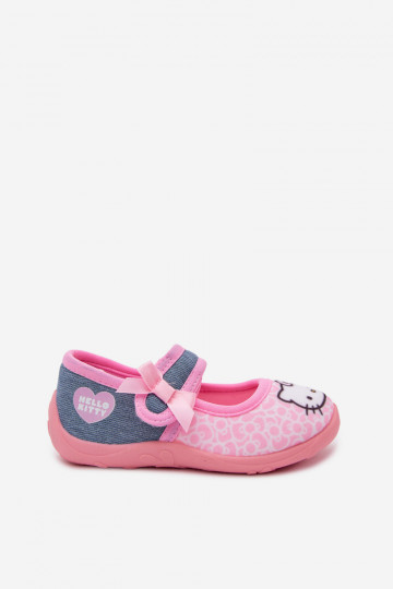 Ciabatte per bambini con velcro HELLO KITTY rosa 2