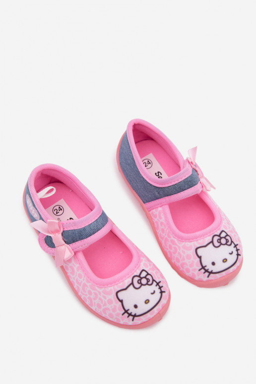 Ciabatte per bambini con velcro HELLO KITTY rosa