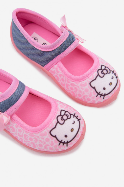 Ciabatte per bambini con velcro HELLO KITTY rosa