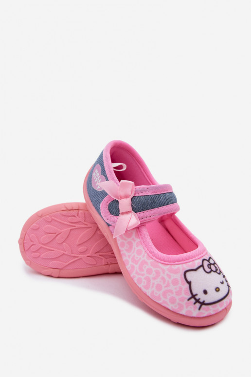 Ciabatte per bambini con velcro HELLO KITTY rosa