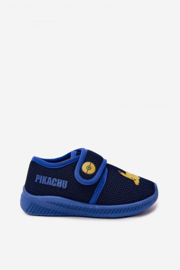 Ciabatte per ragazzi con velcro Pikachu blu scuro 2