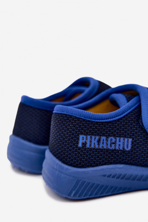 Ciabatte per ragazzi con velcro Pikachu blu scuro