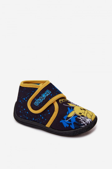 Ciabatte per ragazzi con velcro Pikachu gialle