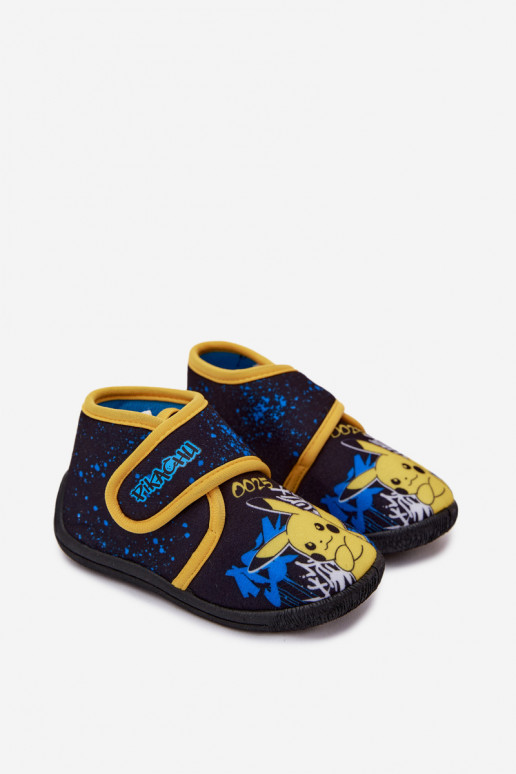 Ciabatte per ragazzi con velcro Pikachu gialle