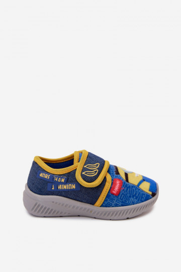 Ciabatte per bambini Minions blu-gialle 2