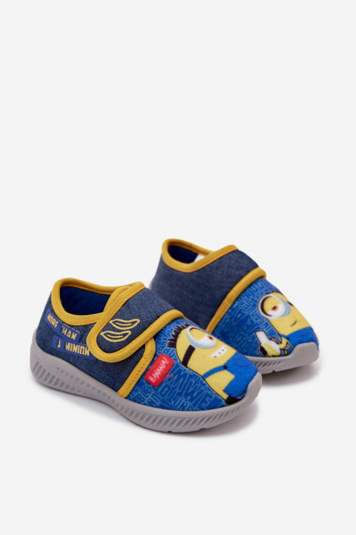 Ciabatte per bambini Minions blu-gialle