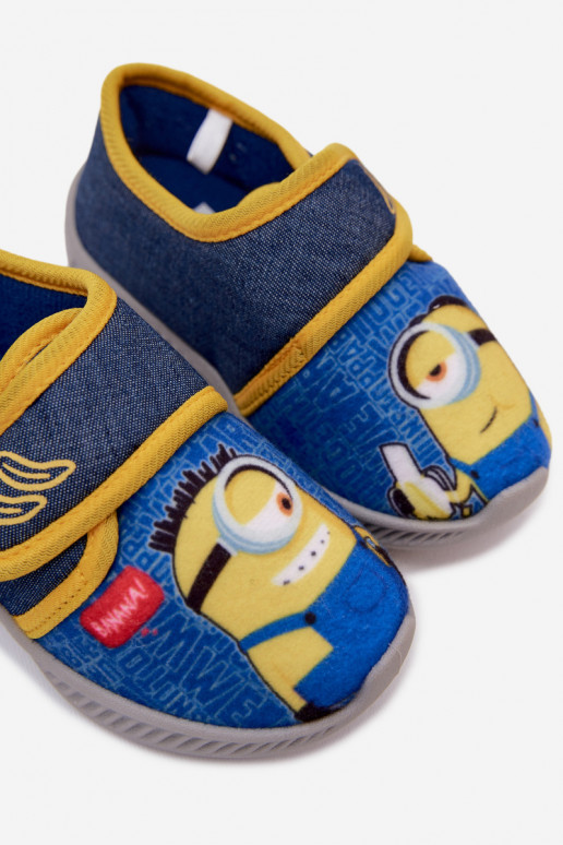 Ciabatte per bambini Minions blu-gialle