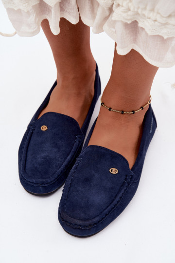 Mocassini da uomo blu scuro in suede sintetico Tai turirilla