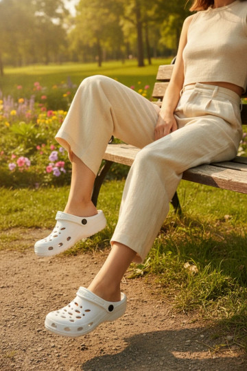 Zoccoli leggeri bianchi da donna Parker 2
