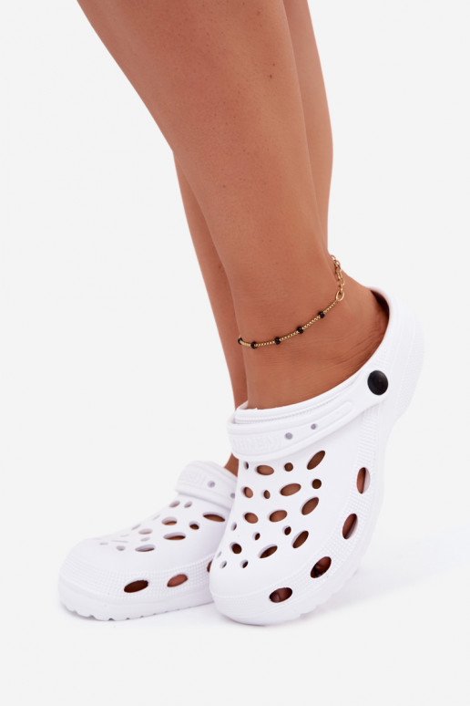 Zoccoli leggeri bianchi da donna Parker