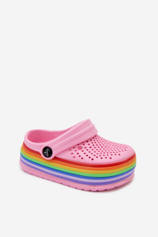 Zoccoli leggeri rosa per bambini con cinturini Tansy