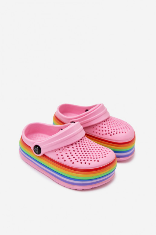 Zoccoli leggeri rosa per bambini con cinturini Tansy