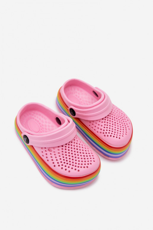 Zoccoli leggeri rosa per bambini con cinturini Tansy