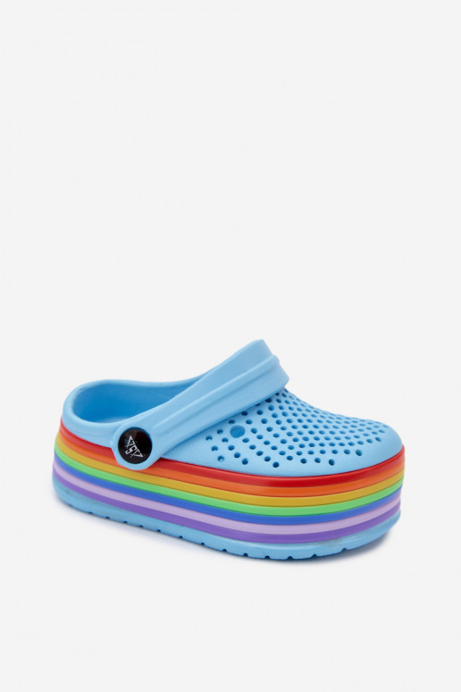 Zoccoli leggeri blu per bambini con cinturini Tansy