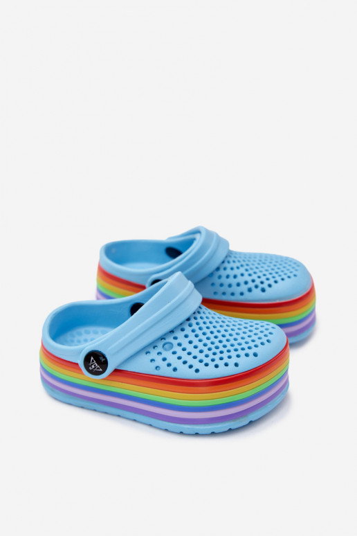 Zoccoli leggeri blu per bambini con cinturini Tansy