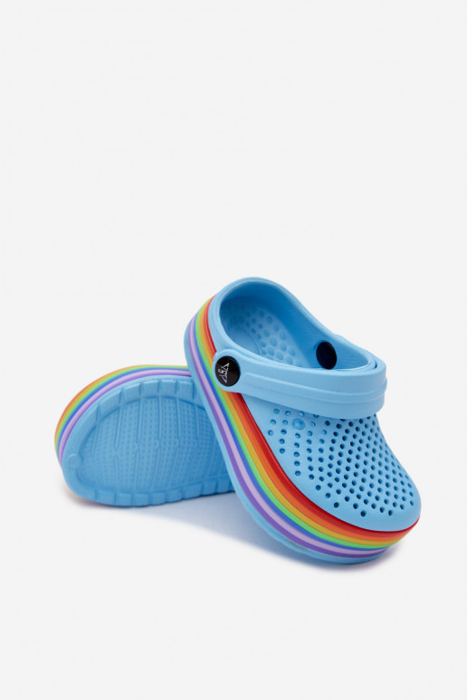 Zoccoli leggeri blu per bambini con cinturini Tansy