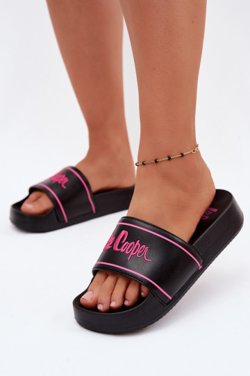 Pantofole nere da donna con piattaforma Lee Cooper