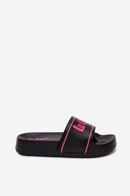 Pantofole nere da donna con piattaforma Lee Cooper