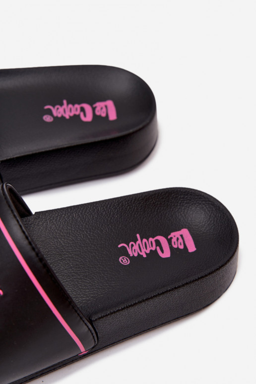 Pantofole nere da donna con piattaforma Lee Cooper