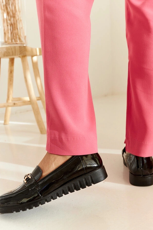 Scarpe nere in pelle verniciata con fibbia Sardis