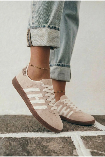 Sneakers da uomo color sabbia con cinturini Chrissy