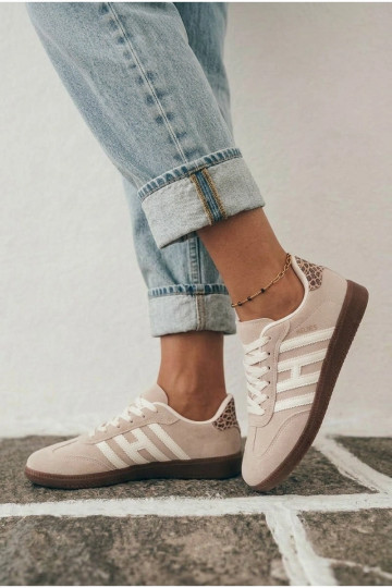 Sneakers da uomo color sabbia con cinturini Chrissy 2