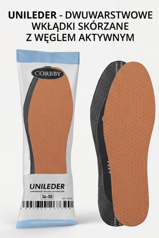 CORBBY UNILEDER solette universali in pelle