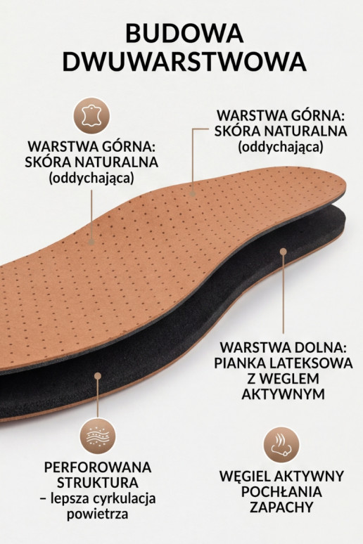 CORBBY UNILEDER solette universali in pelle