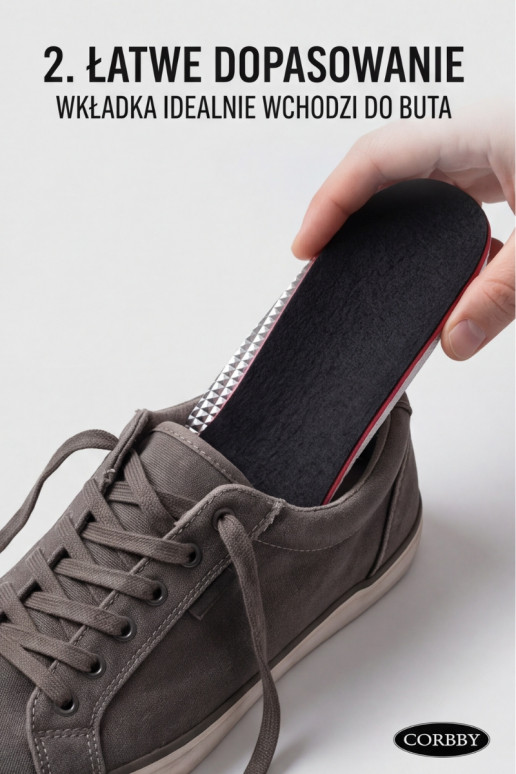 Corbby ALU BLACK Solette a tre strati con lamina di alluminio