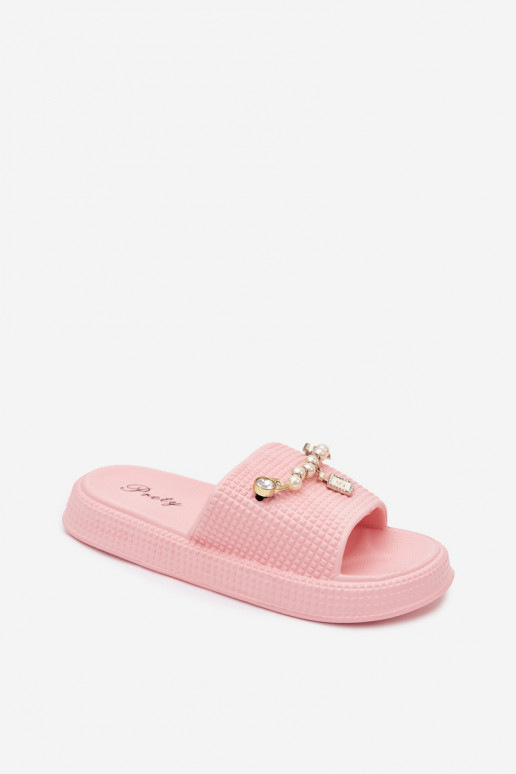 Ciabatte da donna rosa leggere con ornamenti Rosehip
