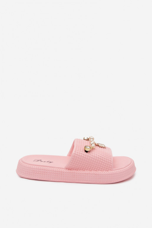 Ciabatte da donna rosa leggere con ornamenti Rosehip