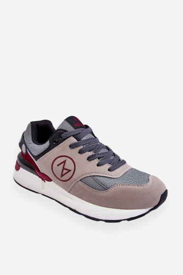 Scarpe sportive da uomo con lacci in grigio-nero Stephen