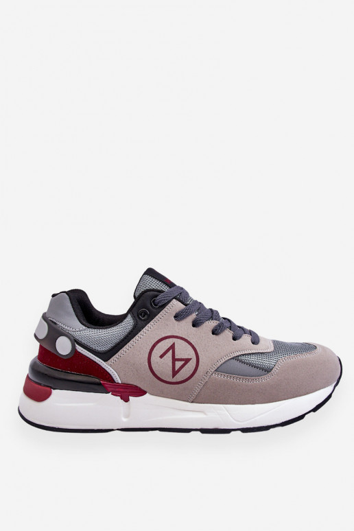 Scarpe sportive da uomo con lacci in grigio-nero Stephen