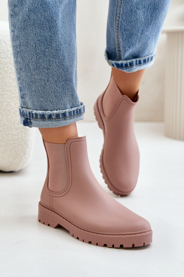 Stivali in gomma per donna con inserti elastici in rosa Ciariel